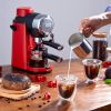 华迅仕厂家网红款半自动手摇意式咖啡机打奶泡自煮小型迷你咖啡机