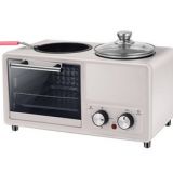 厂家批发多功能4合1早餐机面包机多士炉煎烤蒸煮一体电烤箱可代发